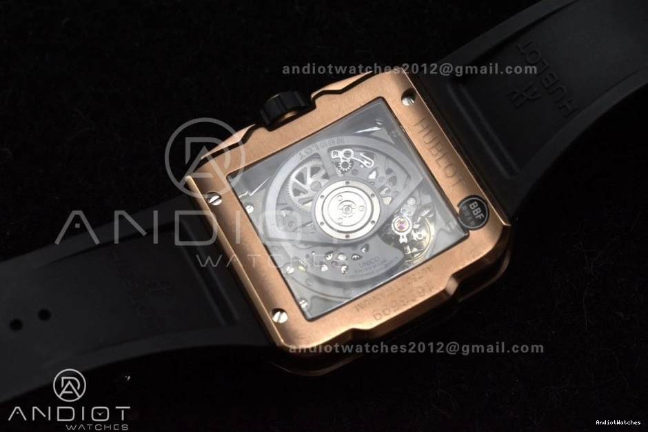 Edition Dial BBF Bezel Skeleton 1:1 A Ceramic Square Unico on Affordable Rubber RG Bang Strap 42mm 1116 Black Best 1024